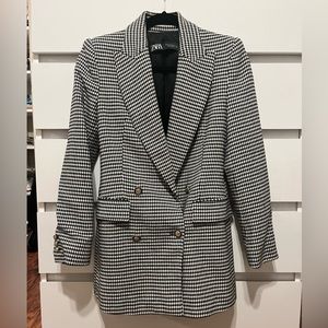 Zara houndstooth blazer
